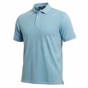 New Stone Rose Knit Polo in Turquoise Size XXLarge